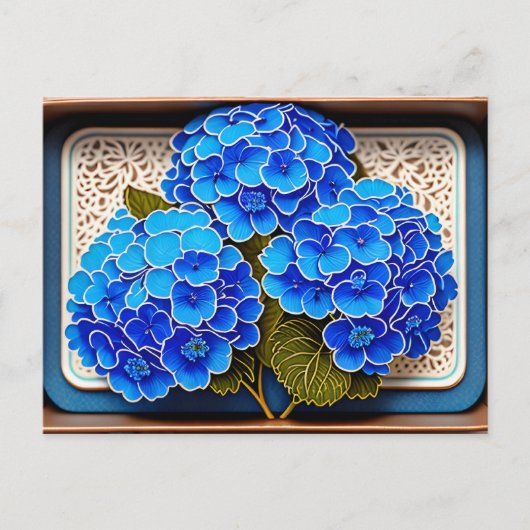 Hydrangea Flowers, Postcrossing Briefkaart (Voorkant)