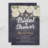 Hydrangea Flowers String Lights Blue Vrijgezellenf Kaart (Voorkant / Achterkant)