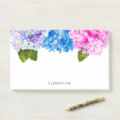 Hydrangea Flowers, Waterverf, gepersonaliseerd Post-it® Notes (Op bureau)