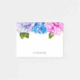 Hydrangea Flowers Waterverf | Jouw namen toevoegen Post-it® Notes