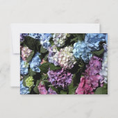Hydrangea Flowers Wedding RSVP Response (Achterkant)