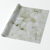 Hydrangea Flowers White Floral Romantic Bridal Cadeaupapier (Uitgerold)