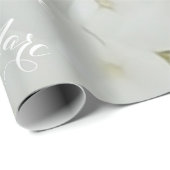 Hydrangea Flowers White Floral Romantic Bridal Cadeaupapier (Rol Hoek)