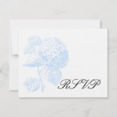 Hydrangea FORMELE WEDDINGINVITATIE RSVP Kaartje (Voorkant)