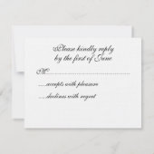 Hydrangea FORMELE WEDDINGINVITATIE RSVP Kaartje (Achterkant)