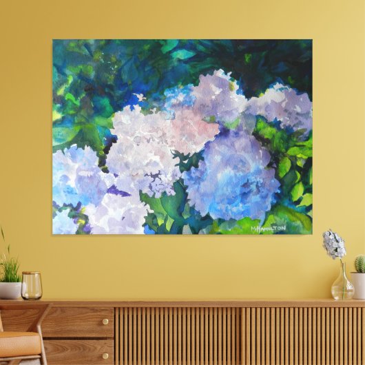 Hydrangea Garden Art Print (Insitu (Woonkamer))