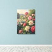 Hydrangea Garden Path Sunlight Print. Canvas Afdruk (Insitu (Houten vloer))