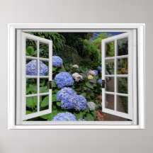 Hydrangea Garden Uitzicht Faux