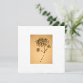 Hydrangea gedempte uitnodigingskaart/ wenskaart kaart (Staand voorkant)
