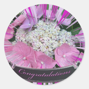 Hydrangea Gefeliciteerd Stickers