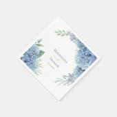 Hydrangea geometrisch lijst | bruiloft servet (Hoek)