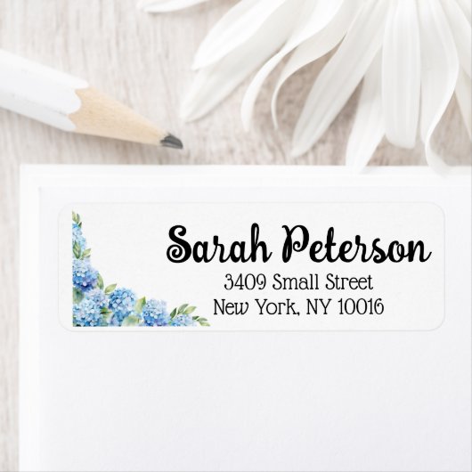 Hydrangea gepersonaliseerd etiket (Insitu)