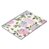 Hydrangea gepersonaliseerd notitieboek (Linkerzijde)