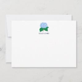 Hydrangea Gepersonaliseerde Flat Note Kaart Notitiekaartje