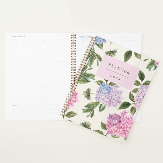 Hydrangea gepersonaliseerde planner (Display)