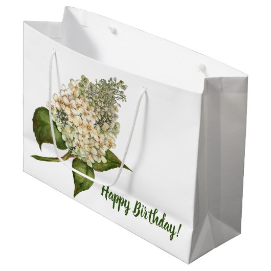 Hydrangea Gift Bag Groot Cadeauzakje (Voorkant Gekanteld)