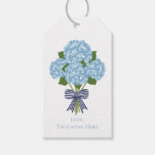 Hydrangea Gift Label, Custom Blue Grandmillenial Cadeaulabel (Voorkant)