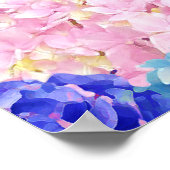 Hydrangea & Gold Floral Chic Spring Wedding Banner Poster (Hoek)