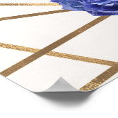 Hydrangea & Goud Elegante Bloemige Trouwbanner Poster (Hoek)