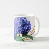 Hydrangea & Goud Elegante Bloemstuk Persoonlijk Koffiemok (Voorkant rechts)