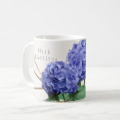 Hydrangea & Goud Elegante Bloemstuk Persoonlijk Koffiemok (Voorkant links)