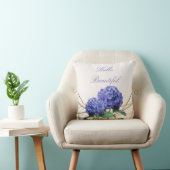 Hydrangea & Goud Elegante Bloemstuk Persoonlijk Kussen (Stoel)