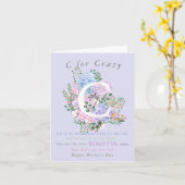 Hydrangea Grappig Moederdag Kaart humor (Gele Bloem)