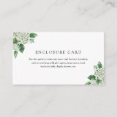 Hydrangea Greenery Enclosure Card Informatiekaartje (Voorkant)