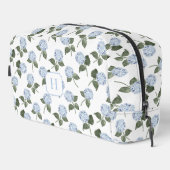 Hydrangea Hamptons Blauwe Bloemen Monogram Toilettasje (Rechterhoek)