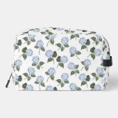 Hydrangea Hamptons Blauwe Bloemen Monogram Toilettasje (Achterkant)