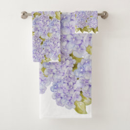 Hydrangea-handdoeken van Violet Blue Bath-set Bad Handdoek