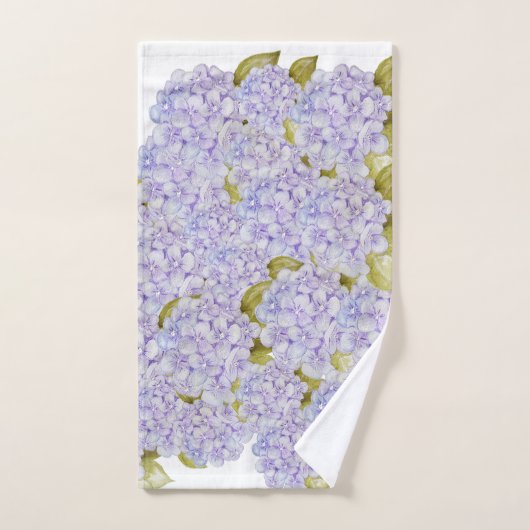 Hydrangea-handdoeken van Violet Blue Bath-set Bad Handdoek (Handdoek)