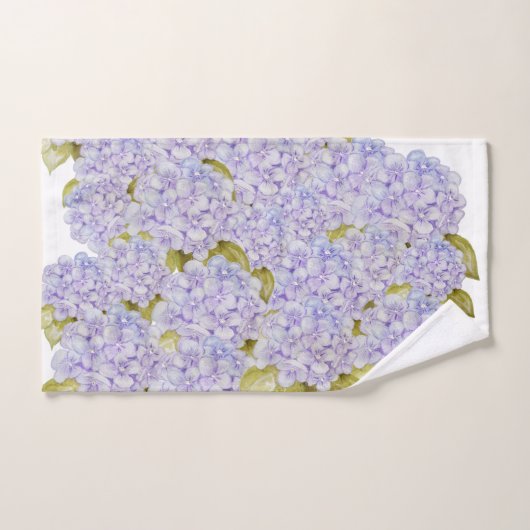 Hydrangea-handdoeken van Violet Blue Bath-set Bad Handdoek (Handdoek)