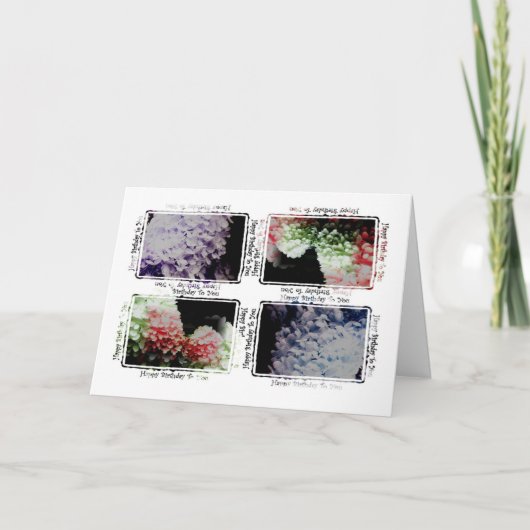 Hydrangea Happy Birthday voor jou Kaart (Voorkant)