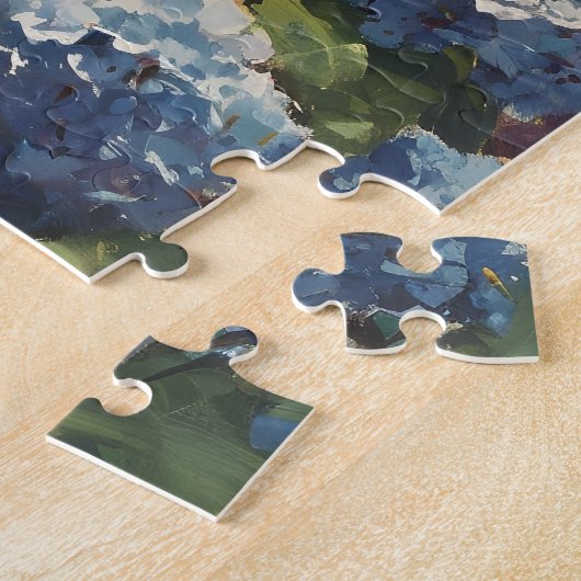 Hydrangea Harmony:  liefde Legpuzzel (Zijkant)