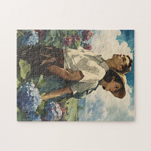 Hydrangea Harmony:  liefde Legpuzzel (Horizontaal)