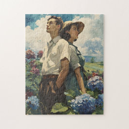 Hydrangea Harmony:  liefde Legpuzzel