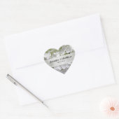 Hydrangea hart bruiloft Sticker (Envelop)