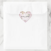 Hydrangea hart bruiloft Sticker (Tas)