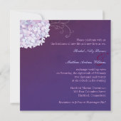 Hydrangea + Hart Plum Bloemenbruiloft Kaart (Achterkant)