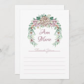 Hydrangea Hartelijk dank Bedankkaart (Voorkant / Achterkant)