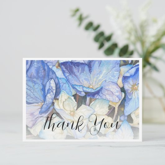 Hydrangea Hartelijk dank Bedankkaart (Staand voorkant)