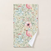 Hydrangea Harten en Baby Birds Bloemen Badhanddoek Bad Handdoek (Handdoek)