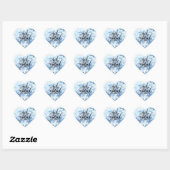 Hydrangea Heart Stickers (Vel)