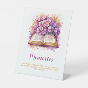 Hydrangea Herinneringen met het bruidsteken Reclamebord Met Voetstuk