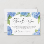 Hydrangea Het is een Boy Baby shower Dank je Bedankkaart (Voorkant)
