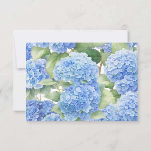 Hydrangea Het is een Boy Baby shower Dank je Bedankkaart (Achterkant)