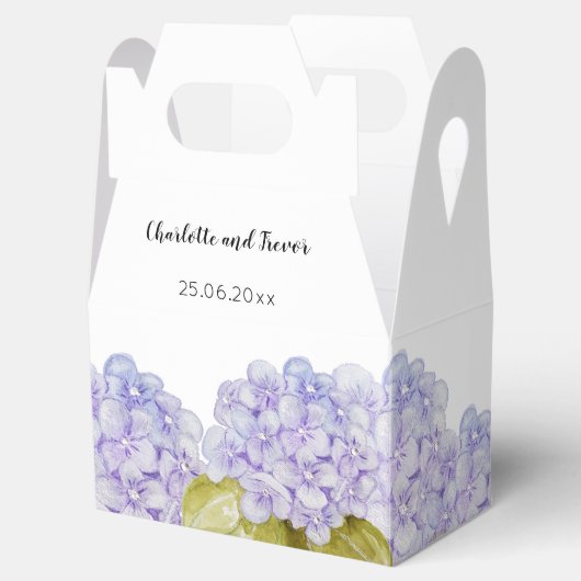 Hydrangea-hoeden van Violet Blue Bedankdoosjes (Geopend)