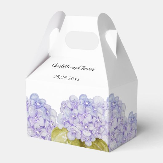 Hydrangea-hoeden van Violet Blue Bedankdoosjes (Voorkant Zijde)