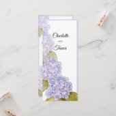 Hydrangea-hoeden van Violet Blue Kaart (Voorkant / Achterkant in situ)